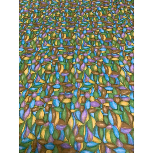 Colorful Abstract Leaf Pattern Cotton Fabric 1/2 Yard 36" Wide Crafting & Sewing - Picture 5 of 6